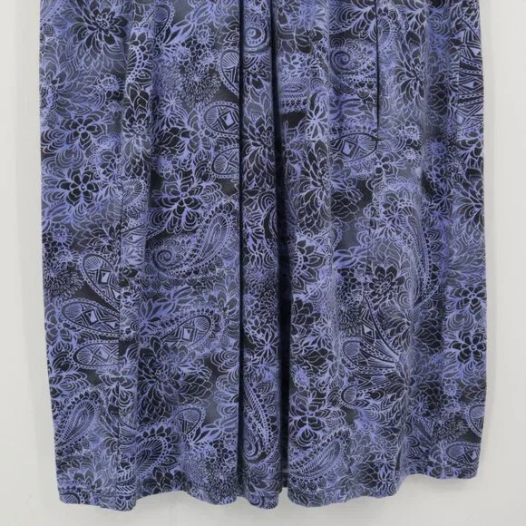 Athleta Paisley Dress Womens S Purple Boho Feminine Active Casual Beach Hippie - Picture 7 of 16